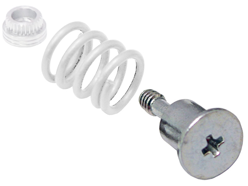 Spring-loaded screw and self-clinching retainer for heat sink mounting